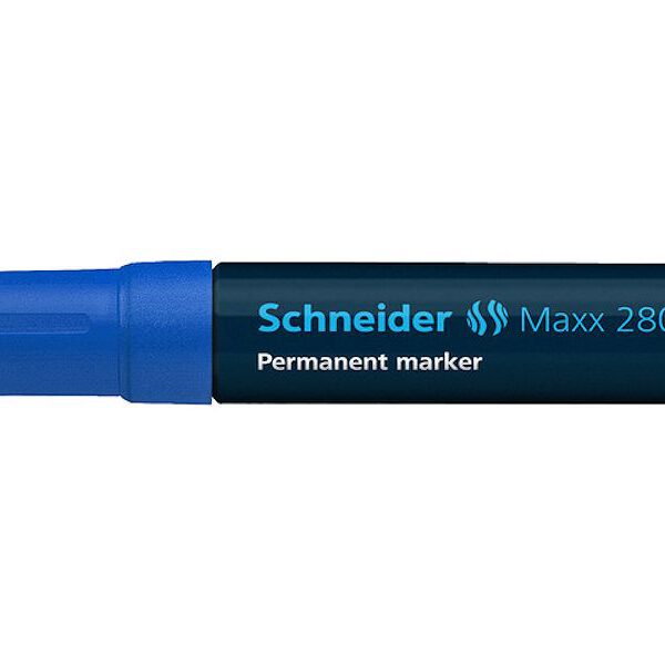 S-128003 Schneider permanent marker 280 beitel blauw 5st.