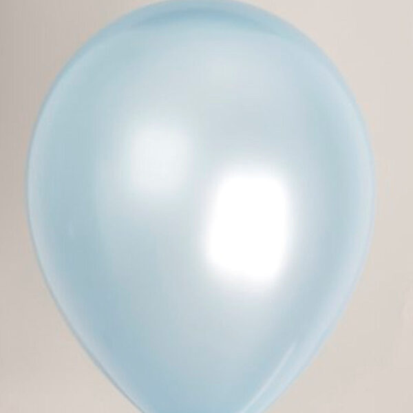1554 Zak met 100 ballons no. 12 parel lichtblauw