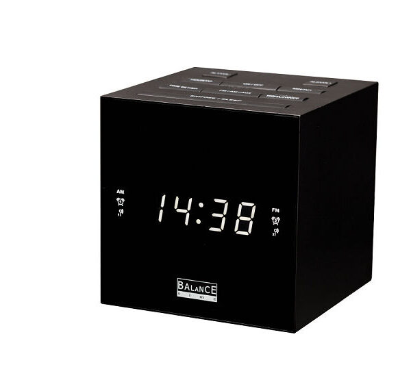 Balance Time wekkerradio AM/FM digitaal LED Zwart met USB