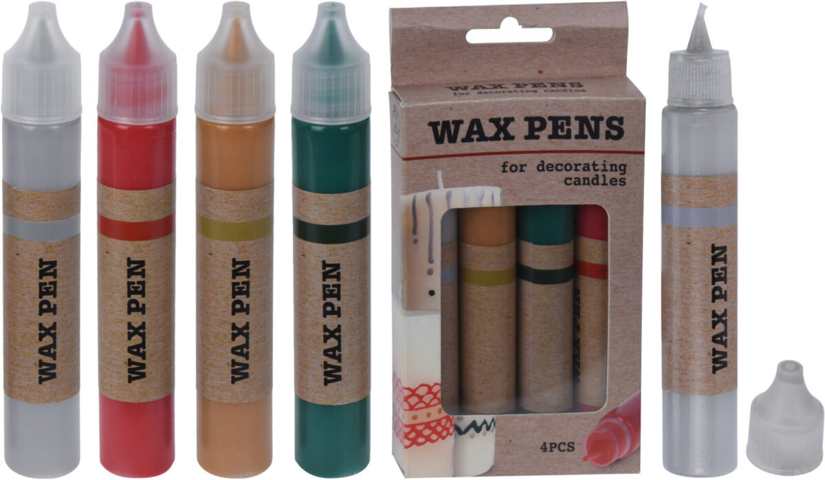 Wax pennen 4 stuks in doos