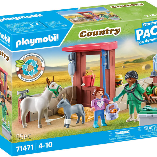 Playmobil Starter Packs Boerderij dierenarts met de ezels