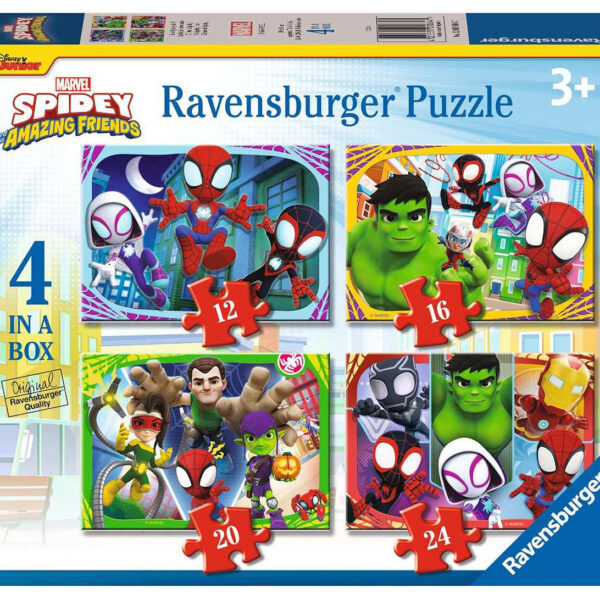 Disney Spidey Vier puzzels (12+16+20+24 st.)