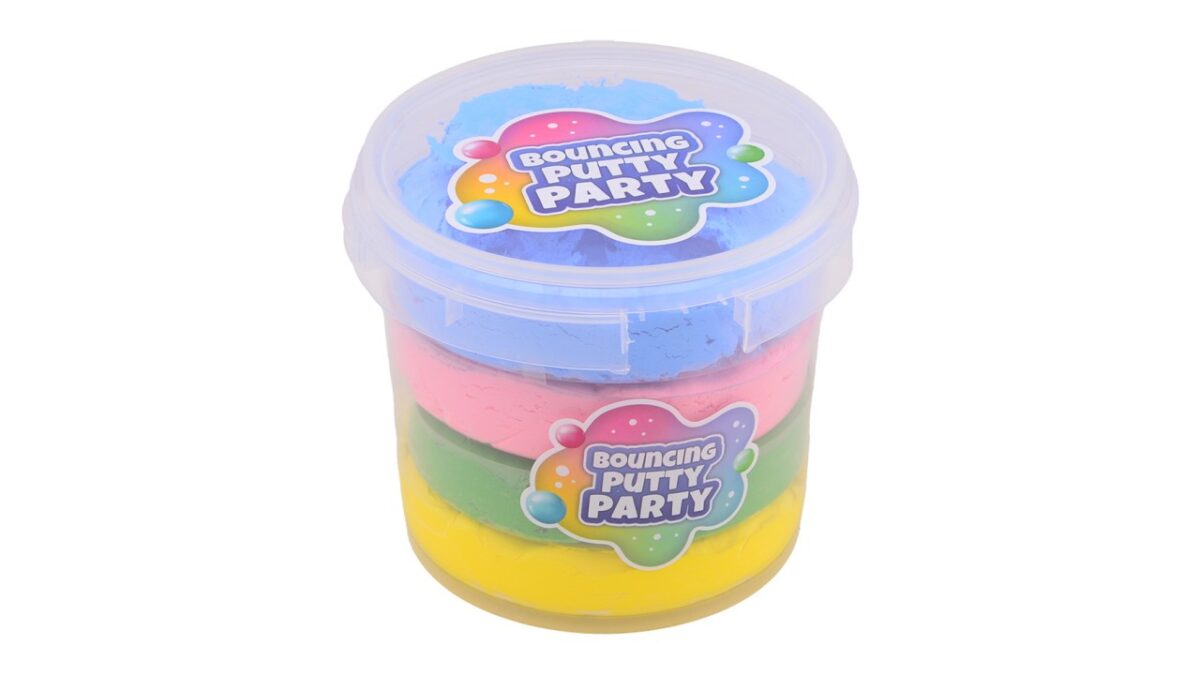 Jumbo regenboog bouncing putty emmer 400 gram