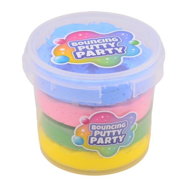 Jumbo regenboog bouncing putty emmer 400 gram