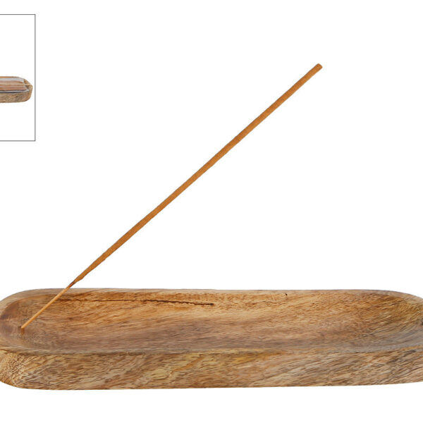 Geurkaars Wood Sage Seasalt tray hout 24x7x2cm