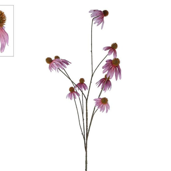 Kunstbloem Echinacea lila zijde 123cm (92242-6)**