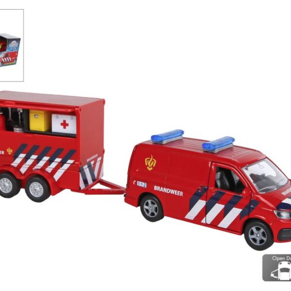 Kids Globe VW brandweer met aanhangwagen NL 27,5cm