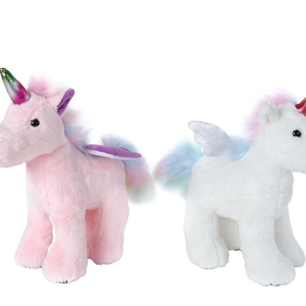 Unicorn staand pluche 2ass 22cm