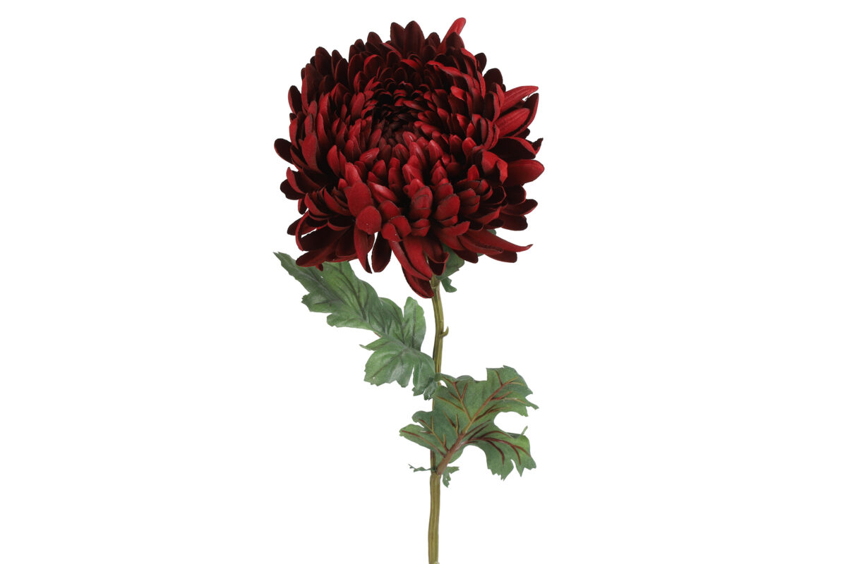 Countryfield Kunstbloem Chrysanthemum rood 75cm