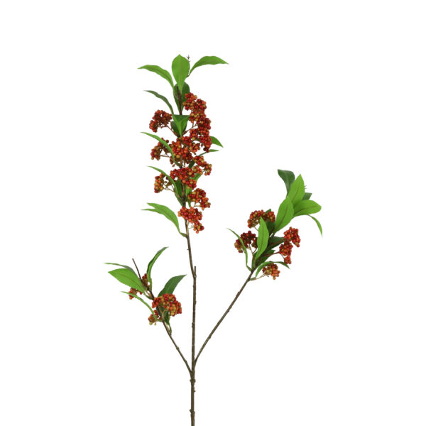 Countryfield Kunstbloem Viburnum rood 15cm