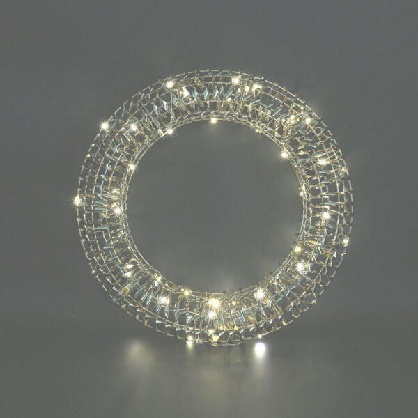 Countryfield Kerstkrans LED Bling M 8x40x40cm - goud