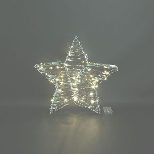 Countryfield Kerstster LED Bling S 5,5x30x30cm - zilver