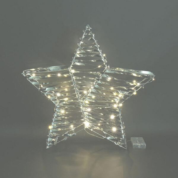 Countryfield Kerstster LED Bling M 7x40x40cm - zilver