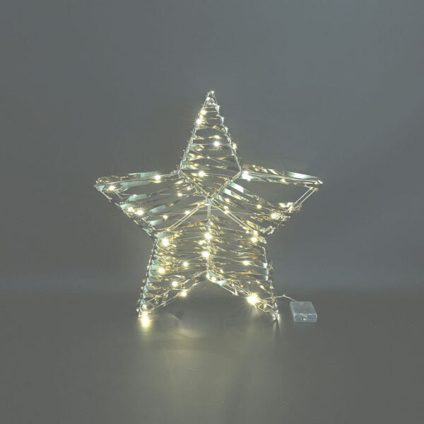 Countryfield Kerstster LED Bling S 5,5x30x30cm - goud