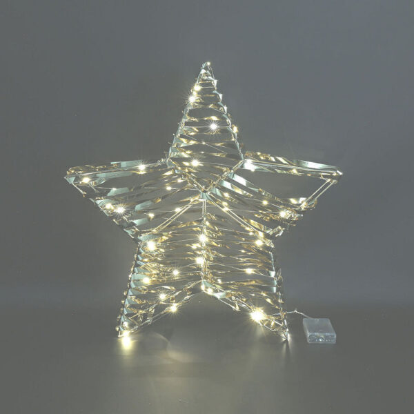 Countryfield Kerstster LED Bling M glimmend 7x40x40cm - goud