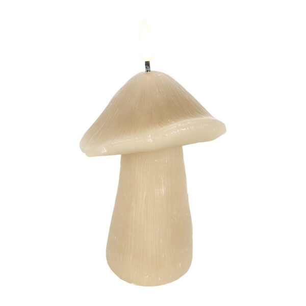 Countryfield LED Kaars Paddenstoel L 15,5cm - beige