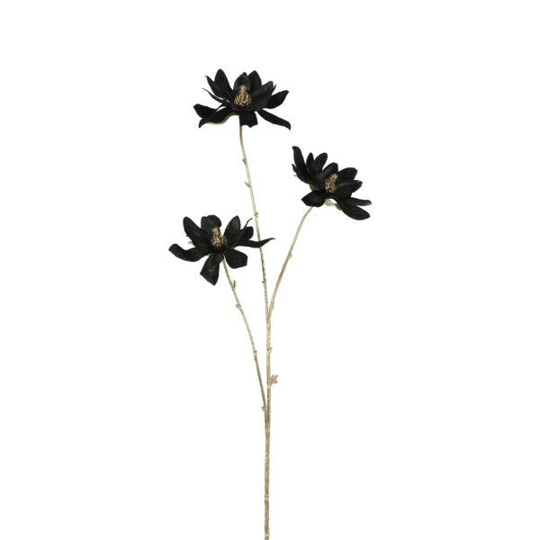 Countryfield Kunstbloem Magnolia S zwart/goud 81cm