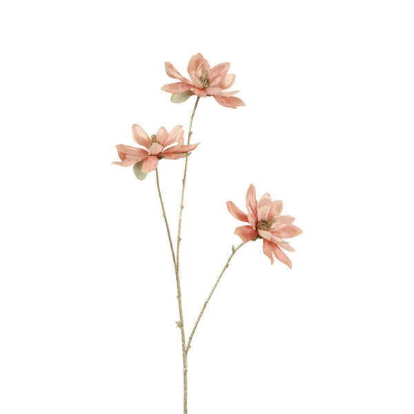 Countryfield Kunstbloem Magnolia S roze/goud 81cm