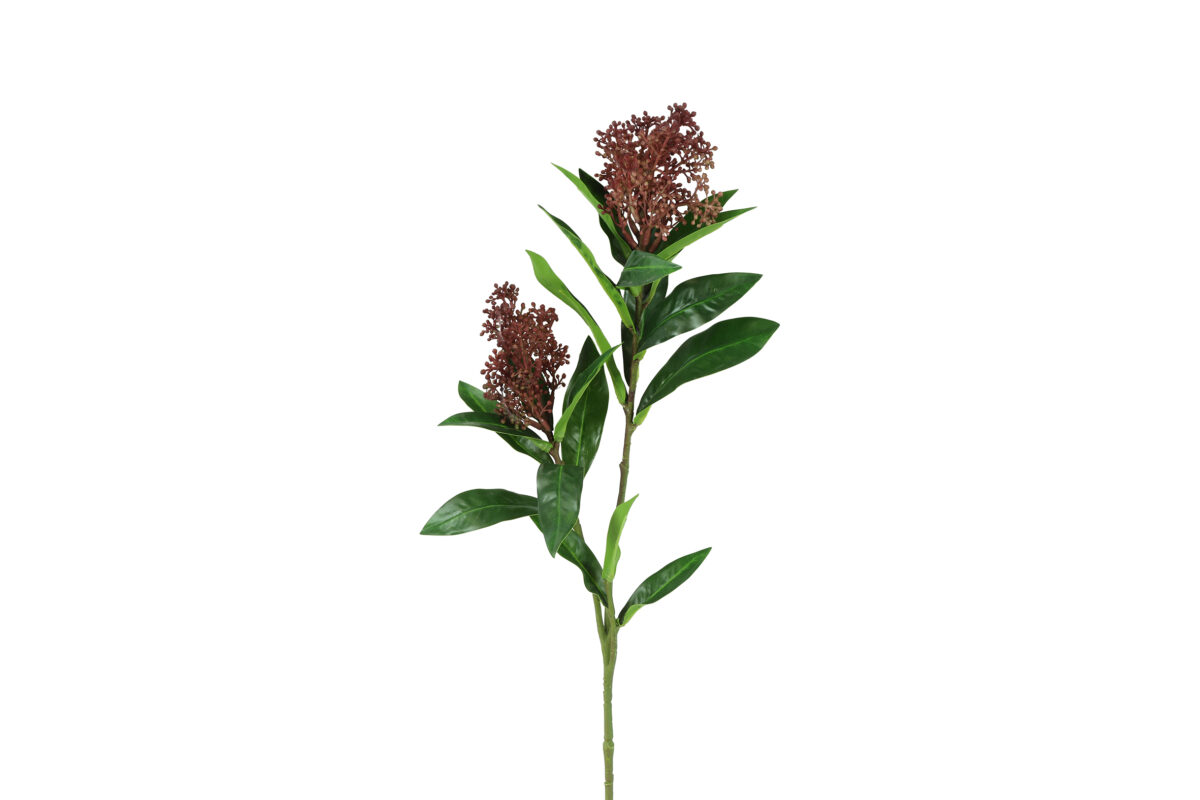 Countryfield Kunstbloem Skimmia rood 72cm