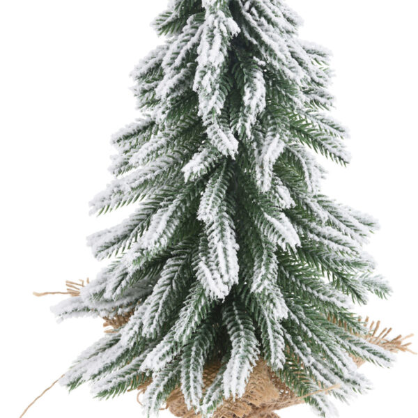 Kerstboom Jute met Sneeuw Groen 31cm