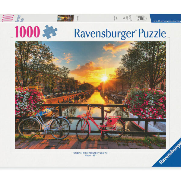 Puzzel 1000 stukjes Fietsen in Amsterdam