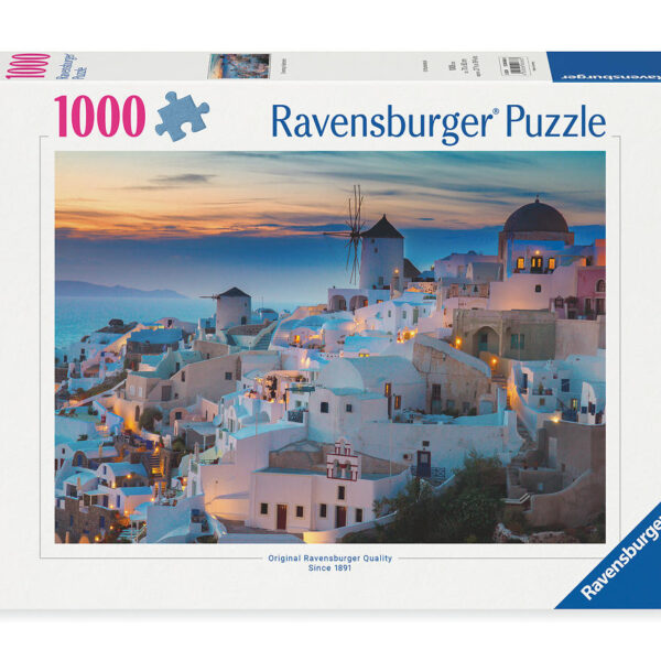 Puzzel 1000 stukjes Avond in Santorini