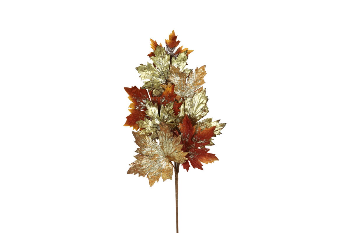 Countryfield Kunstbloem Acer S glitter goud/bruin 68cm