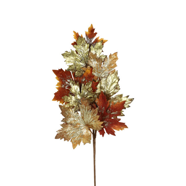 Countryfield Kunstbloem Acer S glitter goud/bruin 68cm