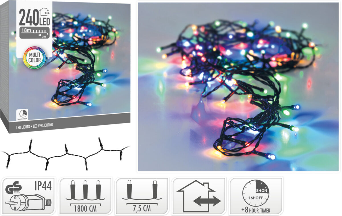 Verlichting 240LED 18M Multi Color - IP44