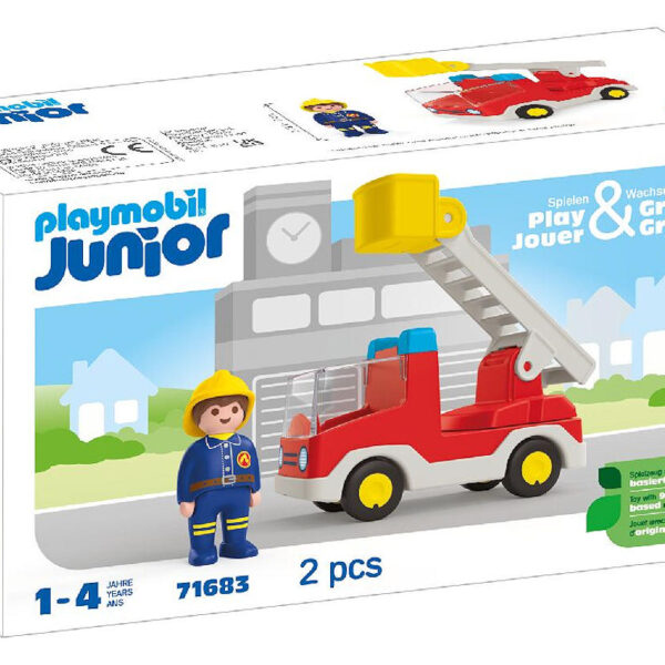 Playmobil Junior Brandweerwagen met ladder