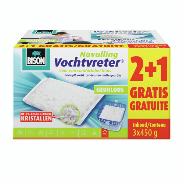 Bison Vochtvreter Navulling 3x450g Voordeelpak