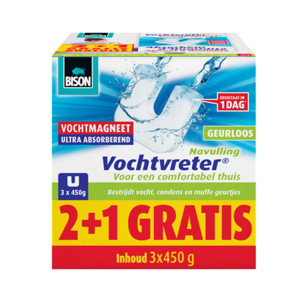 Bison Vochtvreter Vochtmagneet 3x450g Voordeelpak