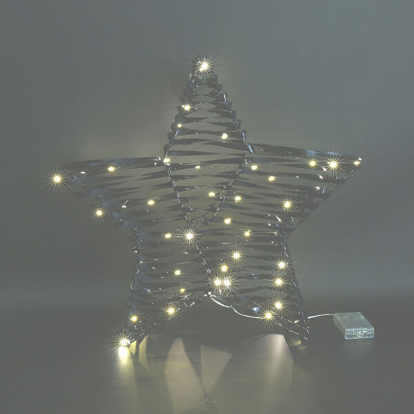 Countryfield Kerstster LED Bling M 7x40x40cm - zwart