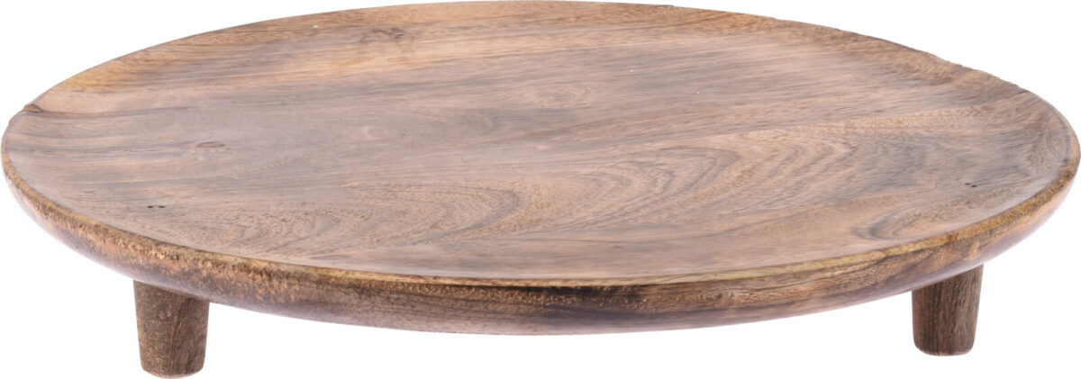 Plateau Mango hout op pootjes 37cm