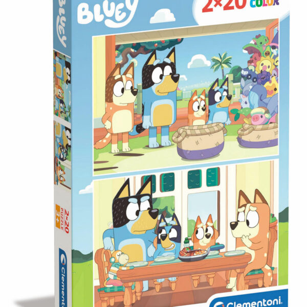 Clementoni Puzzel 2x20 stukjes - Bluey