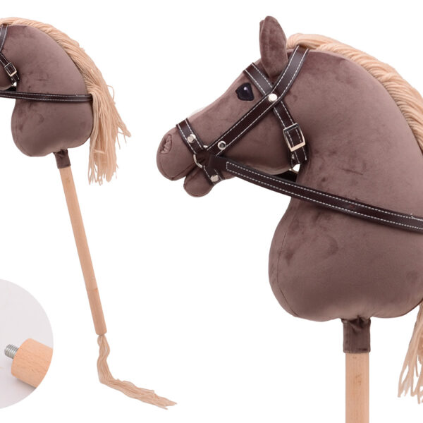 Holly Horse - Hobby paard deluxe korte stok +/- 80cm - Bruin