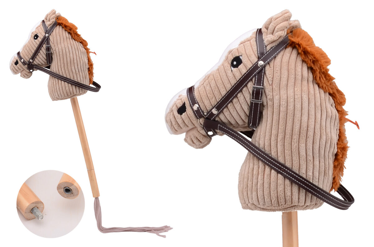 Holly Horse - Hobby paard geluid korte stok +/- 80cm - Bruin