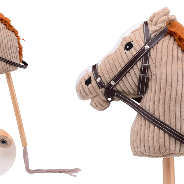 Holly Horse - Hobby paard geluid korte stok +/- 80cm - Bruin