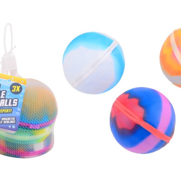 Aqua Fun Herbruikbare magnetische waterballen 3 stuks in net