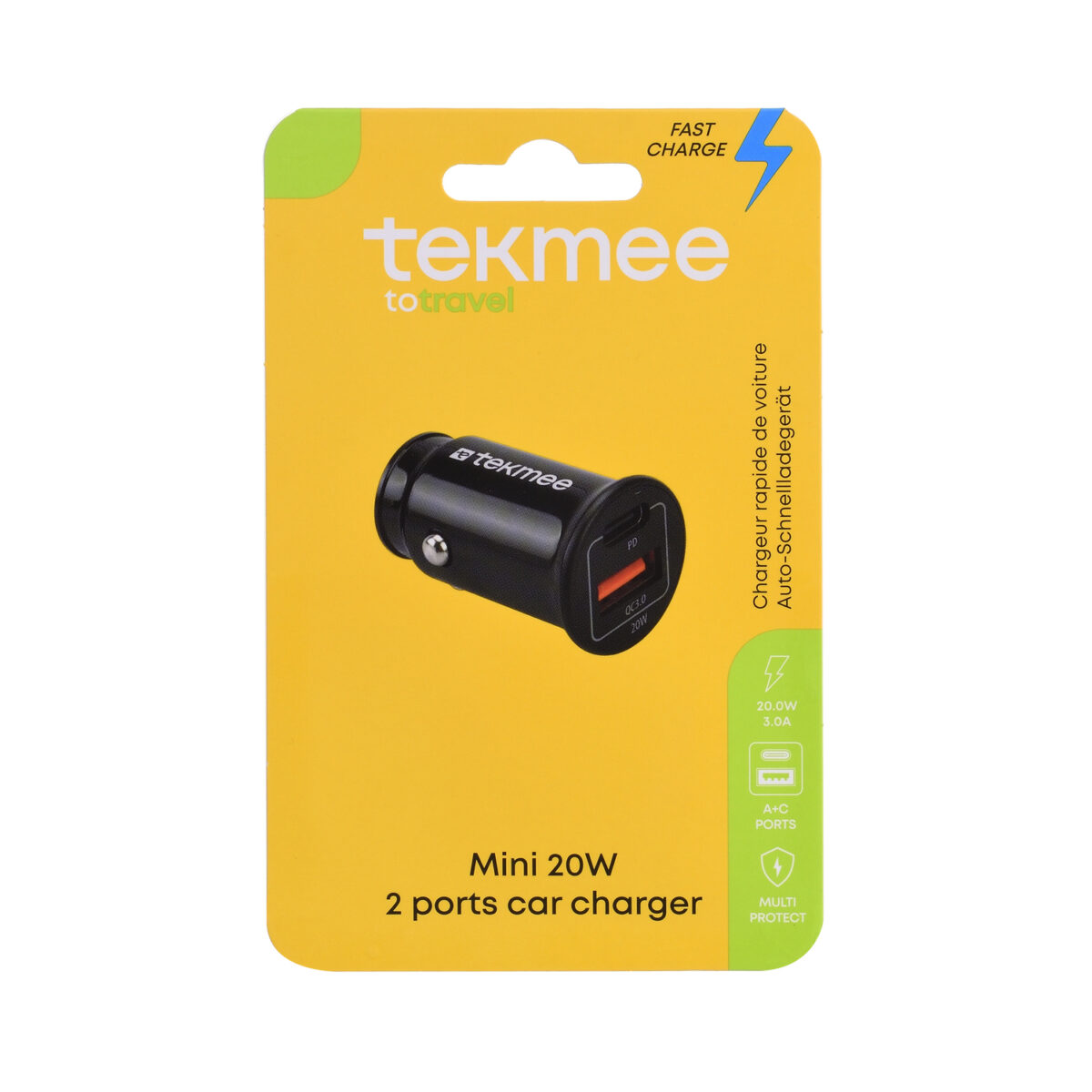 Tekmee adapter 12V naar USB / USB-C