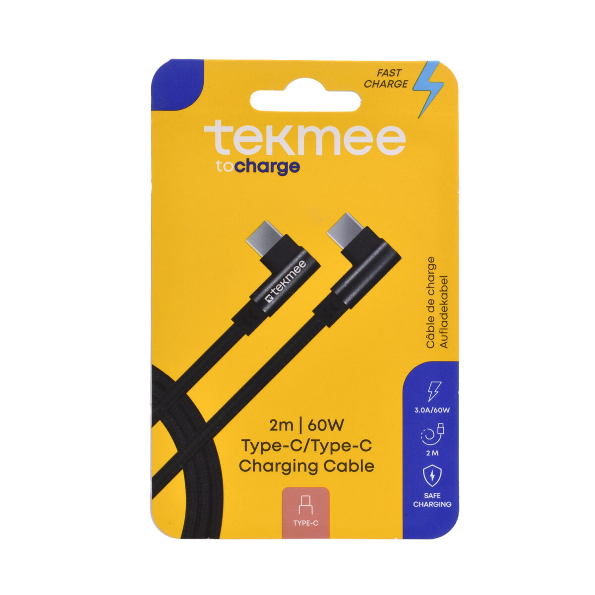 Tekmee oplaadkabel Fast Charge USB-C / USB-C 2M