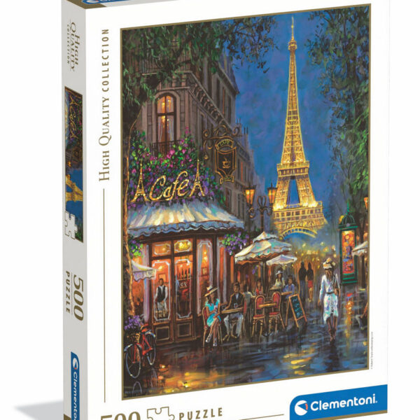 Clementoni Puzzel 500 stukjes Night at the Eiffel Cafe