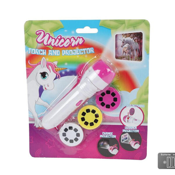 Unicorn projector 24 afbeeldingen met zaklamp 11,5cm