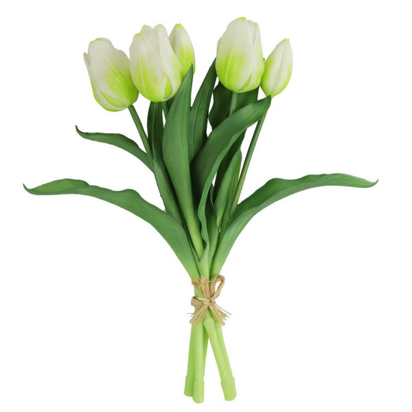 Countryfield Kunstbloem Tulipa boeket wit 28cm